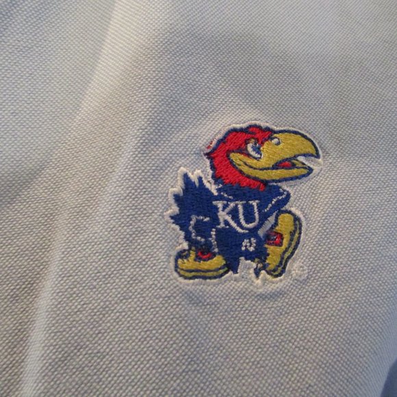 Crable | Light Blue | Button Up | Kansas Jayhawks on Left Breast | Women's Small - Picture 3 of 4